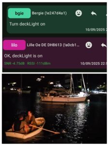 Turning the deck light on via Meshtastic